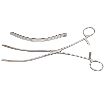 Затискач кишковий вертикально-зігнутий, еластичний за Кохером (Мейо-Робсоном) 235 мм RAJ IMPEX 15-071.1